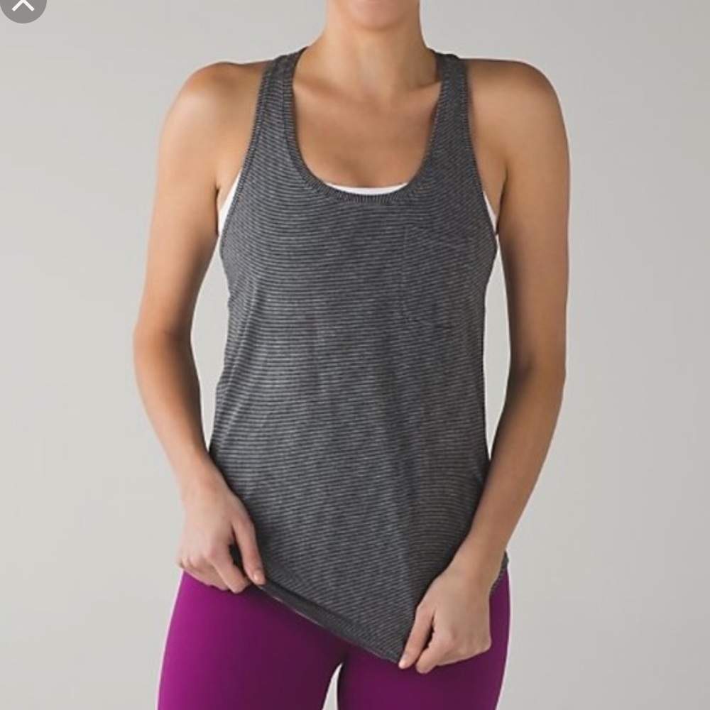 Yogi Racerback 6 black grey stripe
